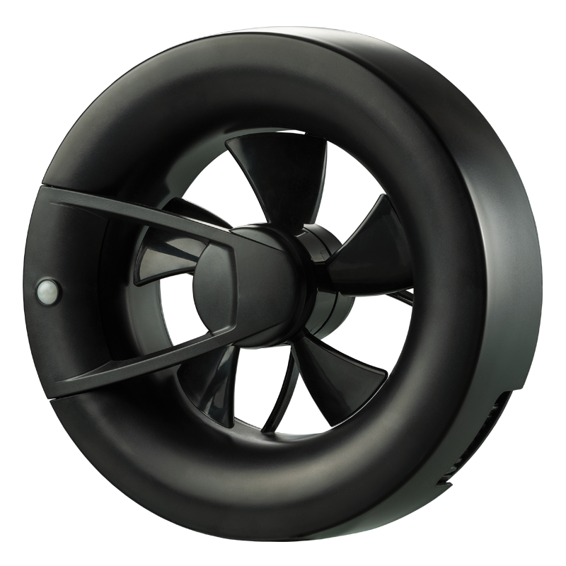 Blauberg O2 Supreme black - Ventiladores axiales inteligentes para ventilación de extracción con módulos Wi-Fi integrados