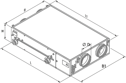 Blauberg KOMFORT EC DBW 550 R S21 DTV - Dimensiones