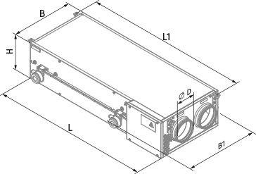 Blauberg KOMFORT EC DBE 300 L S21 DTV - Dimensiones