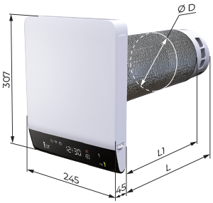 Blauberg Freshpoint 160-E L07 - Dimensiones