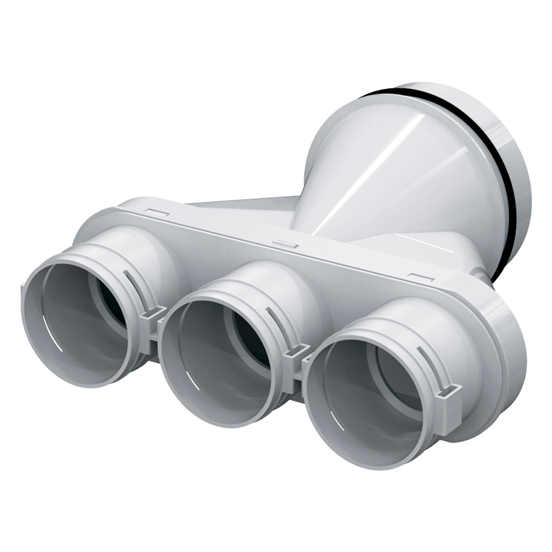 Series Blauberg Plastic air distribution boxes 63 mm - Systema 63 - Sistema de conductos semirrígidos