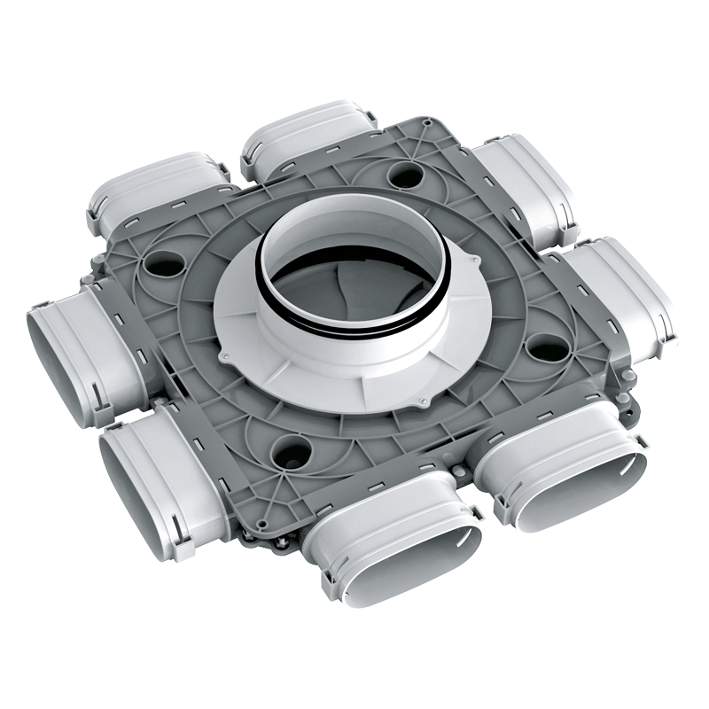 Series Blauberg Plastic air distribution boxes 52 mm - Systema 52 - Sistema de conductos semirrígidos