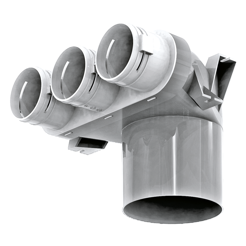 Series Blauberg Connectors 63 mm - Systema 63 - Sistema de conductos semirrígidos